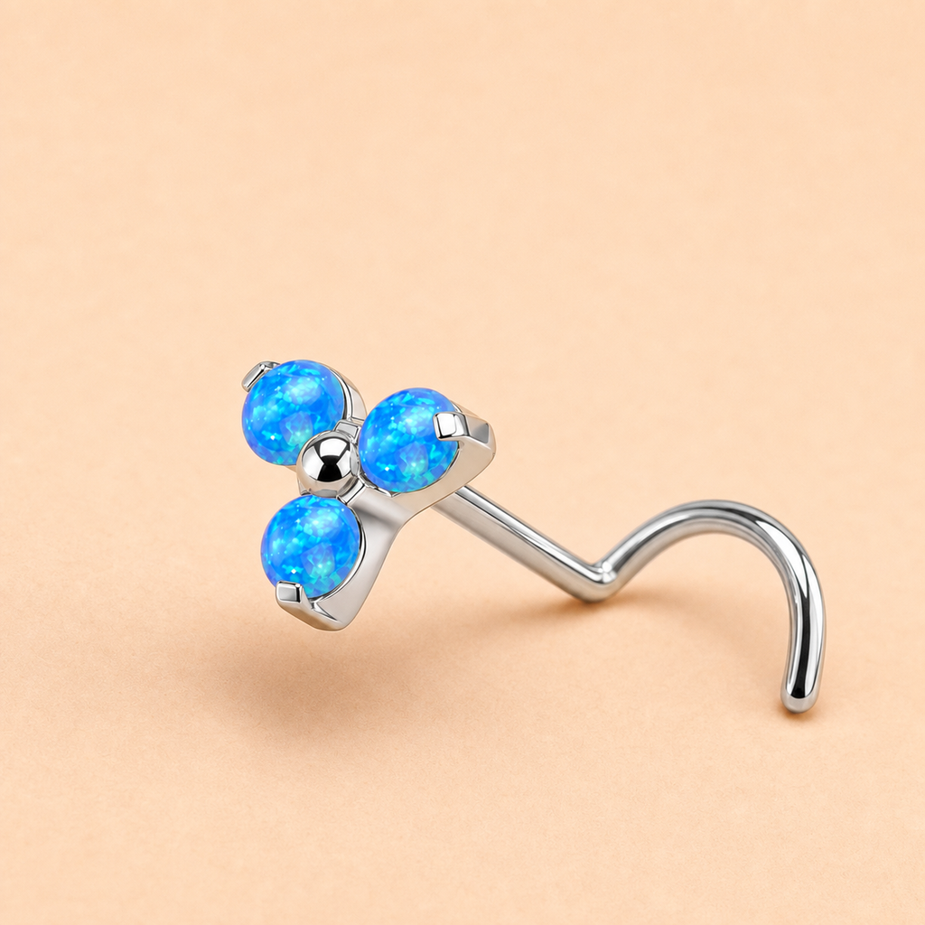 [TOPOSH-ROLE-ORDER-CLEANUP-20260717-BATCH13:TP-NS-S-SIL-20G6-T5-OP05-048:05] Blue Opal Titanium Nose Screw – Silver | 05_product_angles
