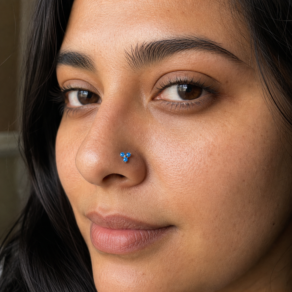 [TOPOSH-ROLE-ORDER-CLEANUP-20260717-BATCH13:TP-NS-S-SIL-20G6-T5-OP05-048:04] Blue Opal Titanium Nose Screw – Silver | 04_model_asian
