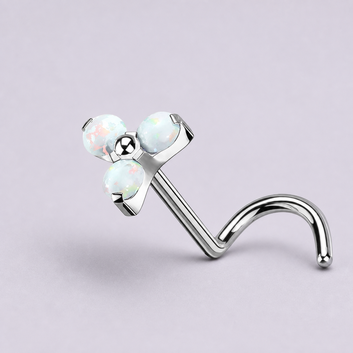 [TOPOSH-ROLE-ORDER-CLEANUP-20260717-BATCH12:TP-NS-SIL-0.8-WOP-053:01] White Opal Titanium Nose Jewelry – Silver | 01_primary_product_bg