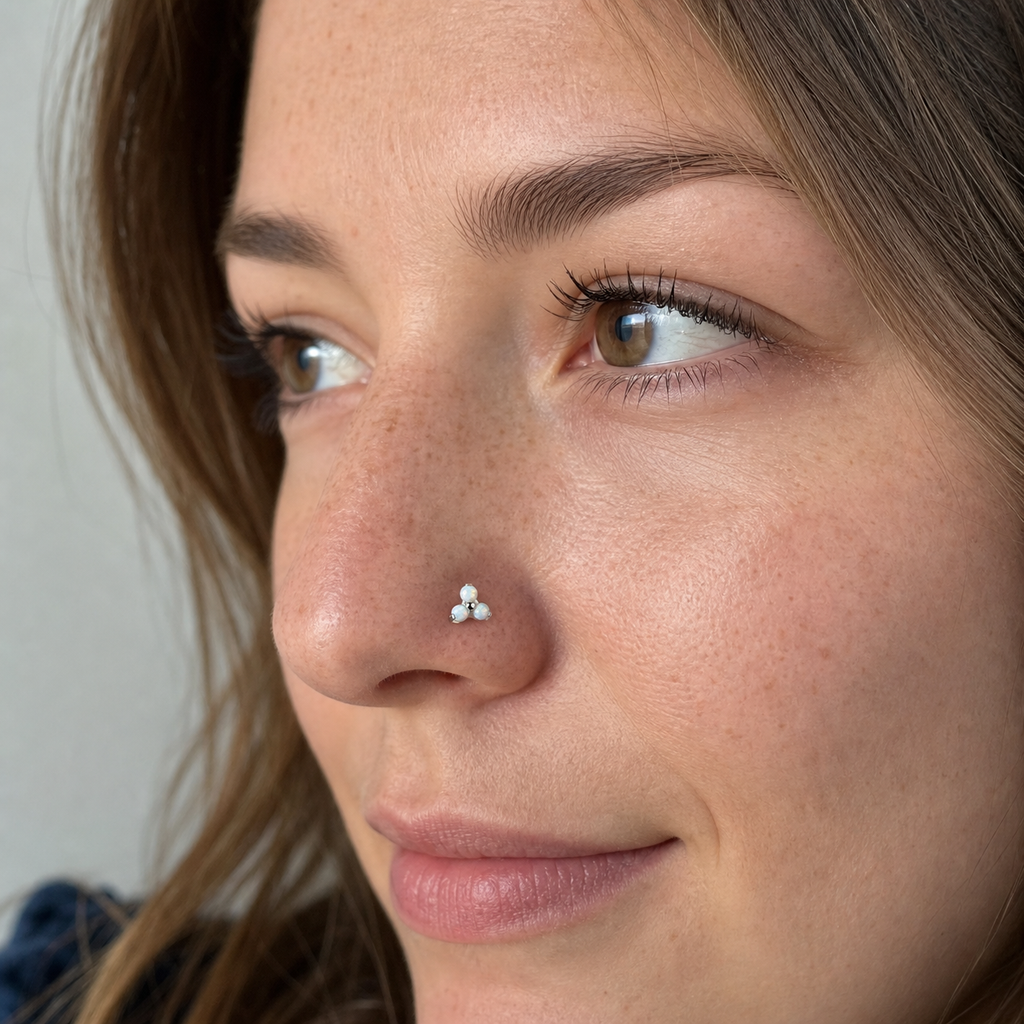 [TOPOSH-ROLE-ORDER-CLEANUP-20260717-BATCH12:TP-NS-SIL-0.8-WOP-053:02] White Opal Titanium Nose Jewelry – Silver | 02_model_white