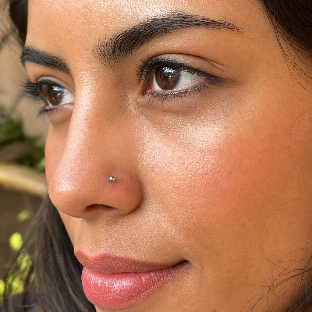 [TOPOSH-ROLE-ORDER-CLEANUP-20260717-BATCH15:TP-NS-ST-SIL-20G7-PLN-884:04] Titanium Straight Nose Stud – Silver | 04_model_asian