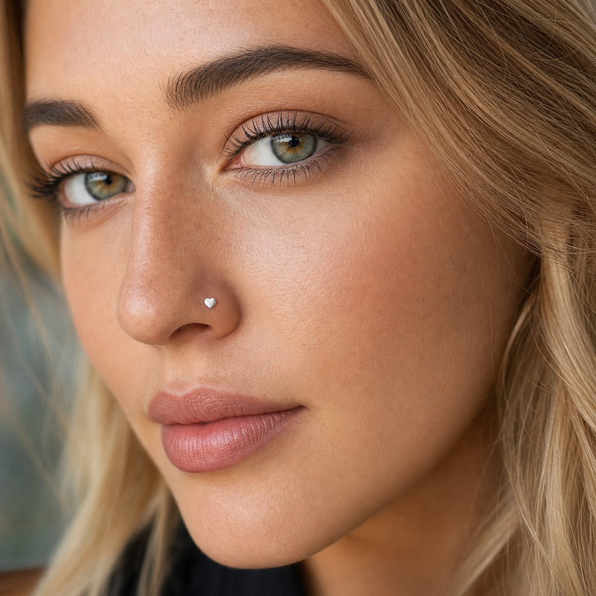 [TOPOSH-ROLE-ORDER-CLEANUP-20260717-BATCH12:TP-NS-WG-20G6-PLN-025:02] Heart Titanium Nose Hoop – White Gold | 02_model_white