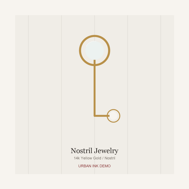 Urban Ink Lotus Nostril Pin