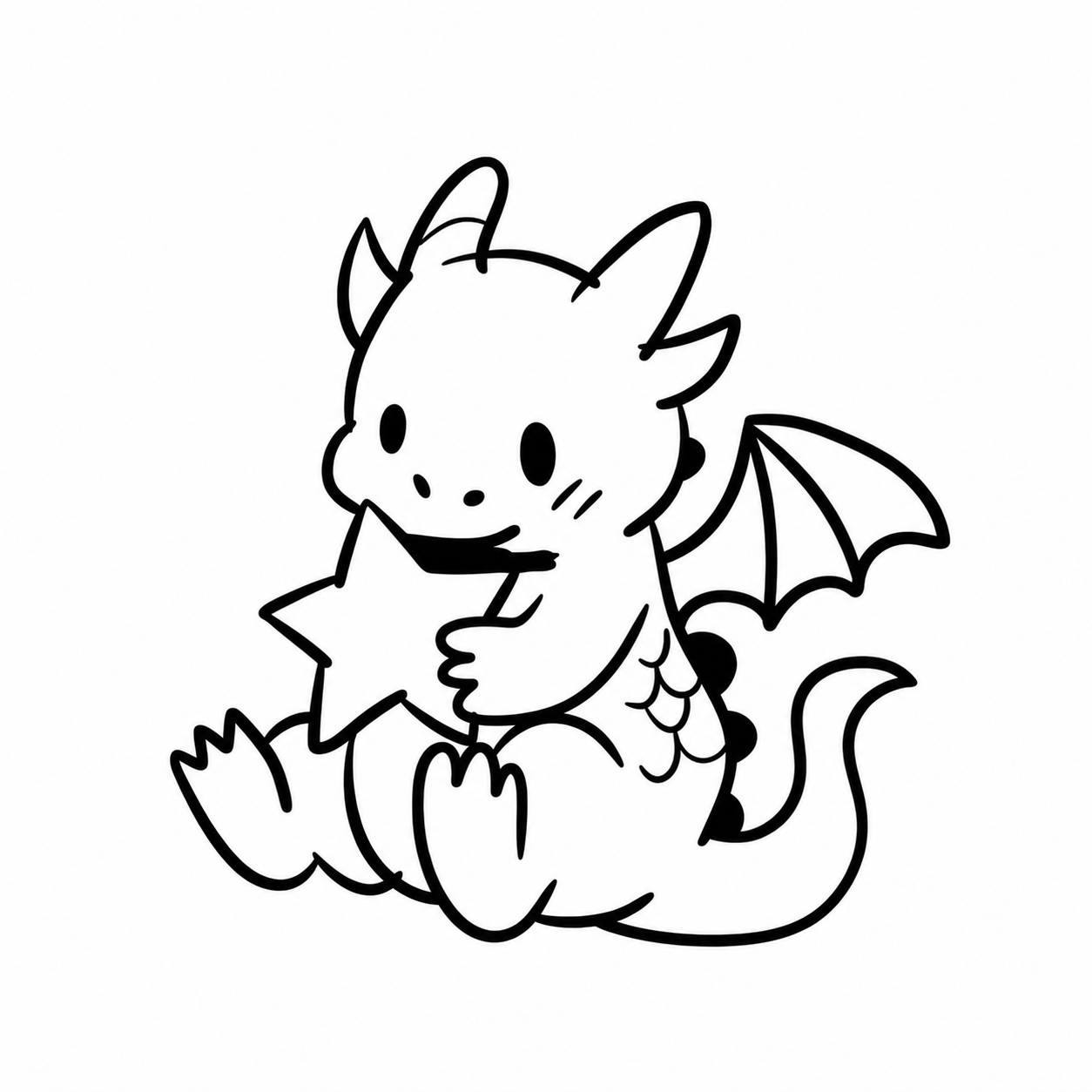 Star Baby Dragon flash tattoo design by Owen