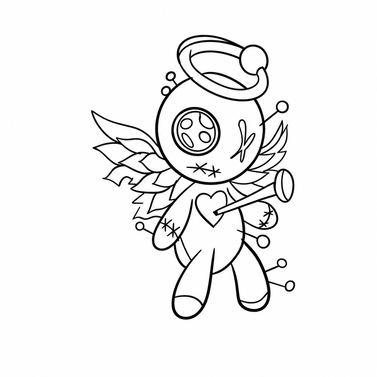 Halo Wing Doll flash tattoo design by Owen