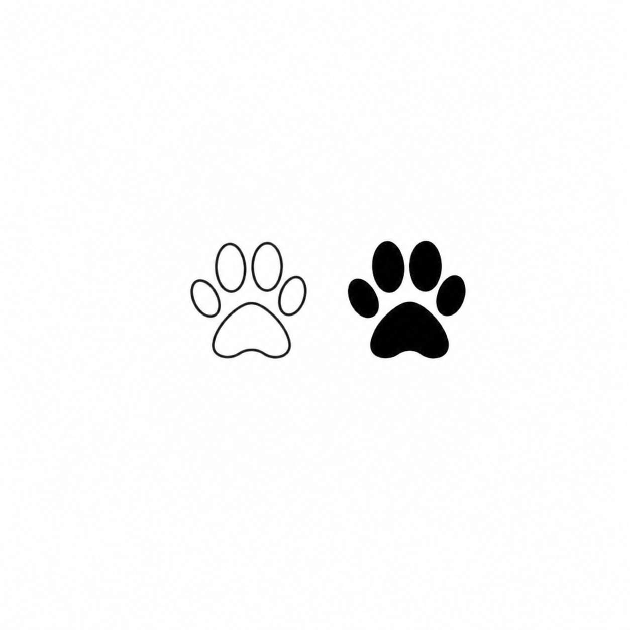 Paw Print Pair flash tattoo design by Owen