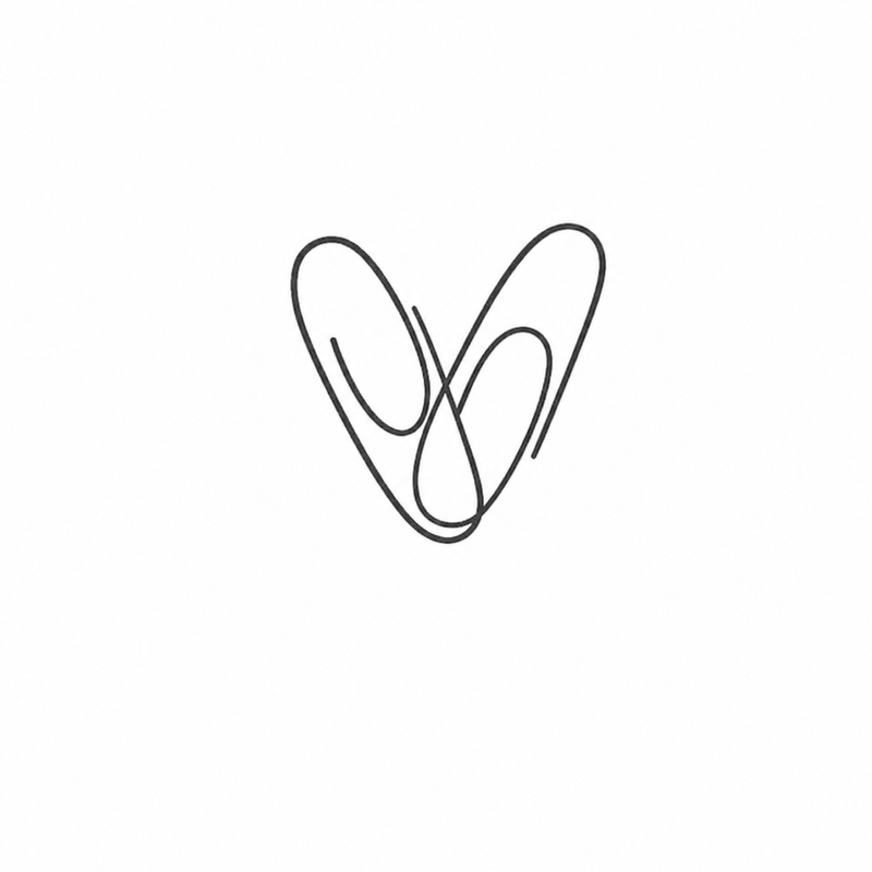 Looping Heart flash tattoo design by Owen