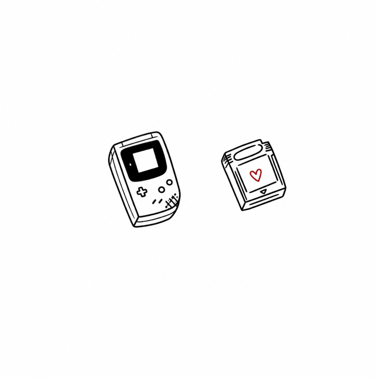 Handheld Game Pair flash tattoo design by Owen