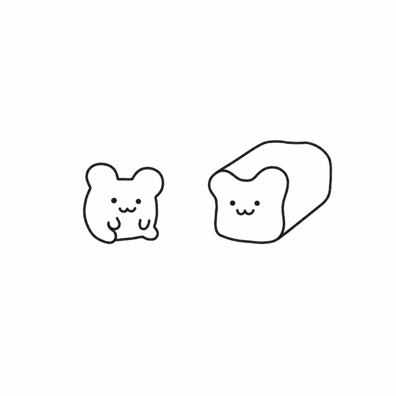 Bread Friends flash tattoo design by Owen