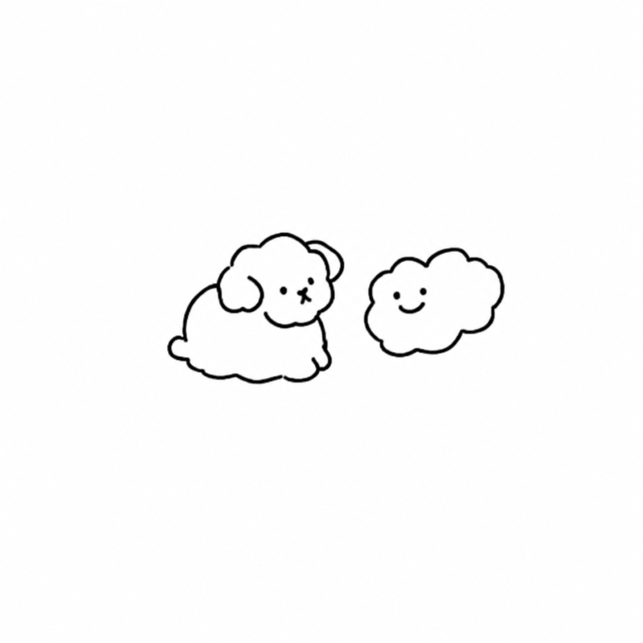 Sheep & Cloud Pair flash tattoo design by Owen