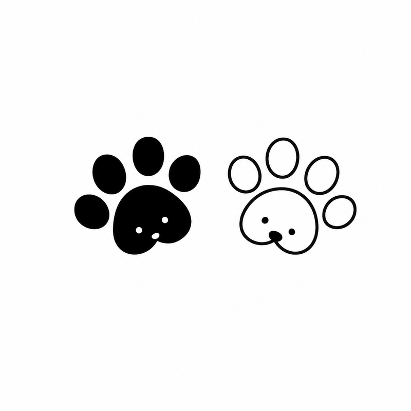 Face Paw Pair flash tattoo design by Owen