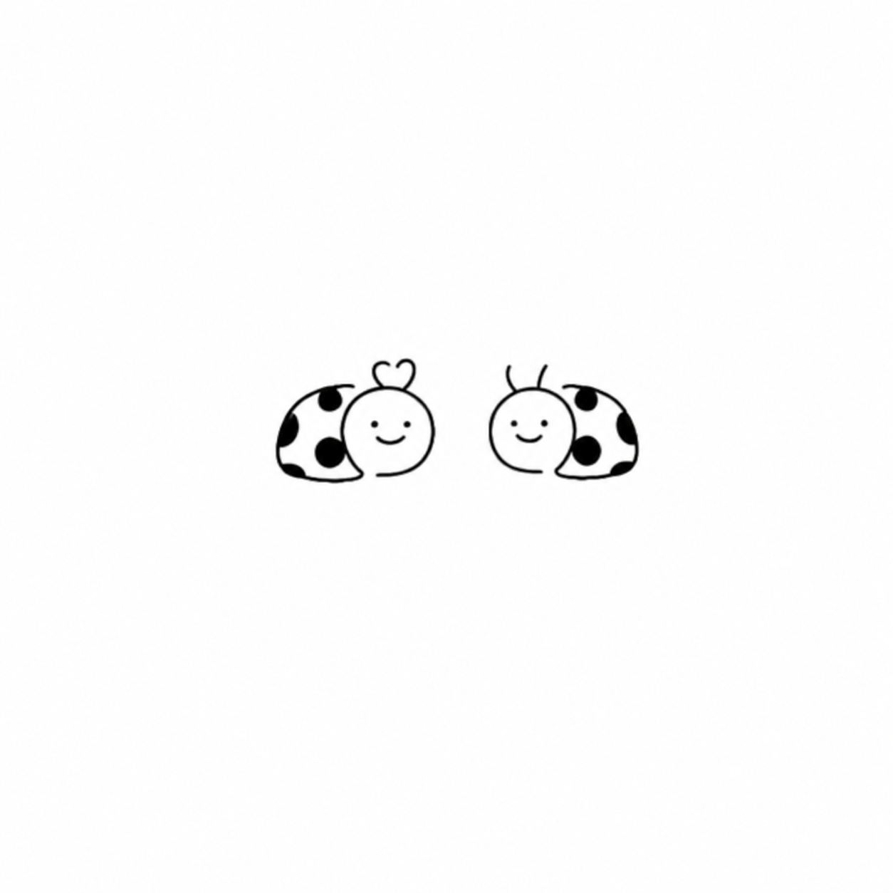 Ladybug Pair flash tattoo design by Owen