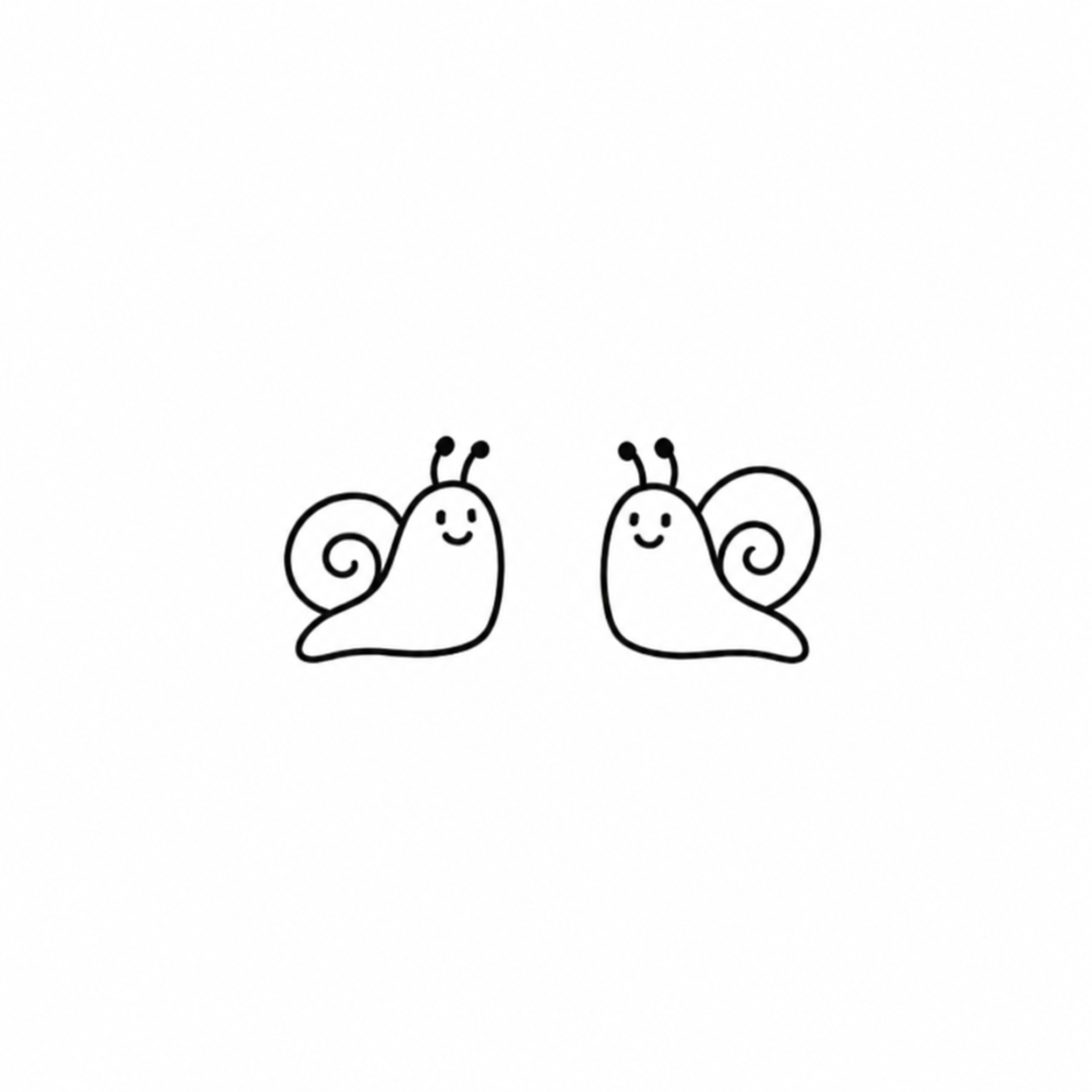 Snail Pair flash tattoo design by Owen