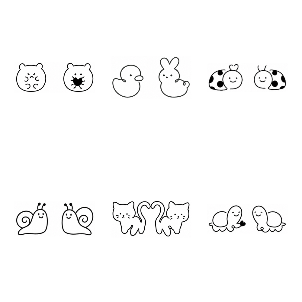 Cute Pairs II — Owen Flash Sheet, 6 paired tattoo designs by Owen