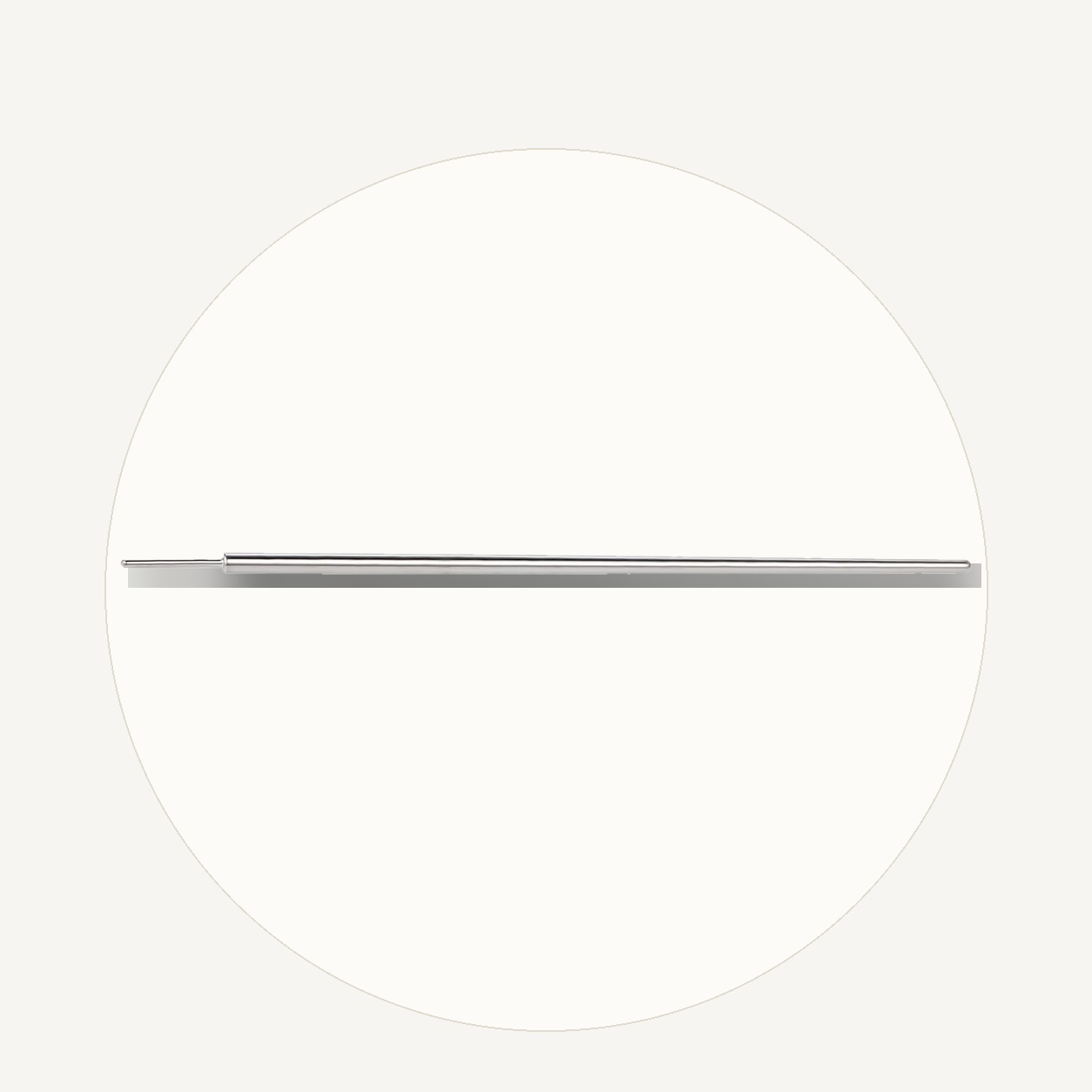 Implant Grade Titanium - Straight Barbell - Silver - 16G (1.2 x 35 mm) - styling view