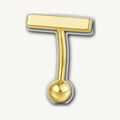 Implant Grade Titanium - Belly Button Ring - Gold - 14G (1.6 x 10+5 mm) - product view