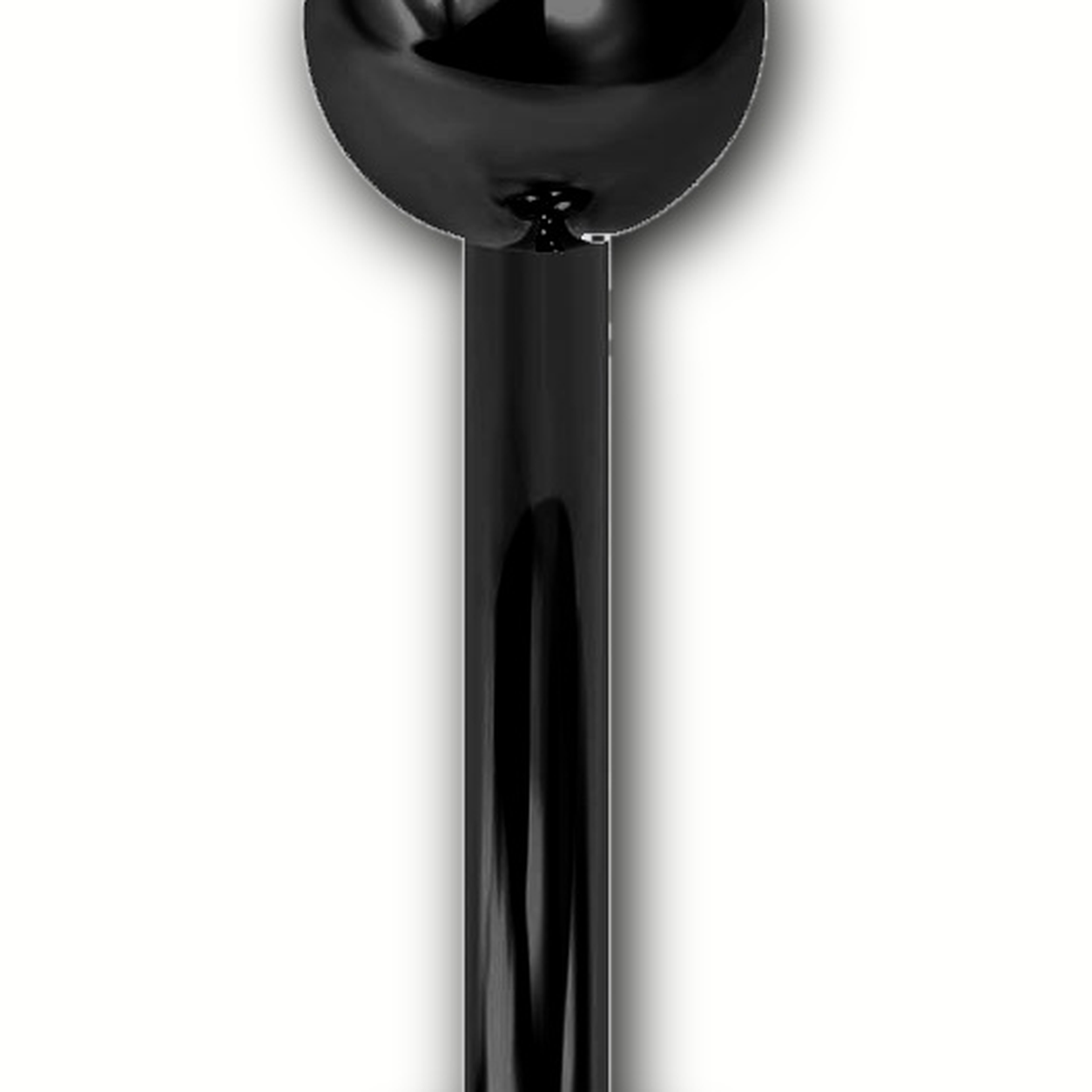 Implant Grade Titanium - Belly Button Ring - Black - 14G (1.6 x 10+5+8 mm) - detail view