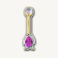 Implant Grade Titanium - Belly Button Ring - Gold - ABCZ - 14G (1.6 x 10+4+6 mm) - product view