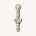 Implant Grade Titanium - Belly Button Ring - Gold - Clear CZ - 14G (1.6 x 10+5 mm) - product view