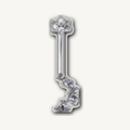 Implant Grade Titanium - Belly Button Ring - Silver - Clear CZ - 14G (1.6 x 10 mm) - product view