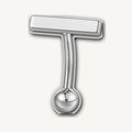 Implant Grade Titanium - Belly Button Ring - Silver - 14G (1.6 x 10+5 mm) - product view