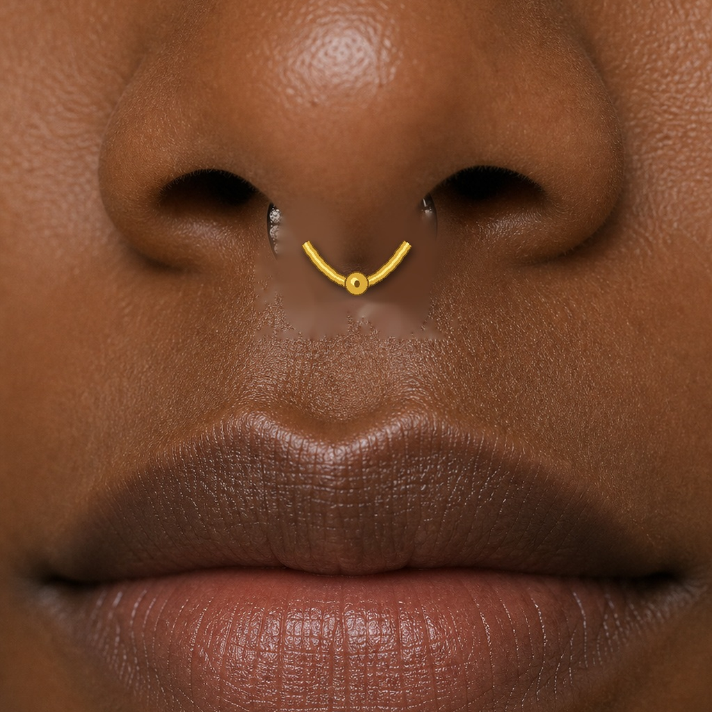 Implant Grade Titanium - Captive Bead Ring - Gold - Clear CZ - 16G (1.2 x 8 mm) - model wear view