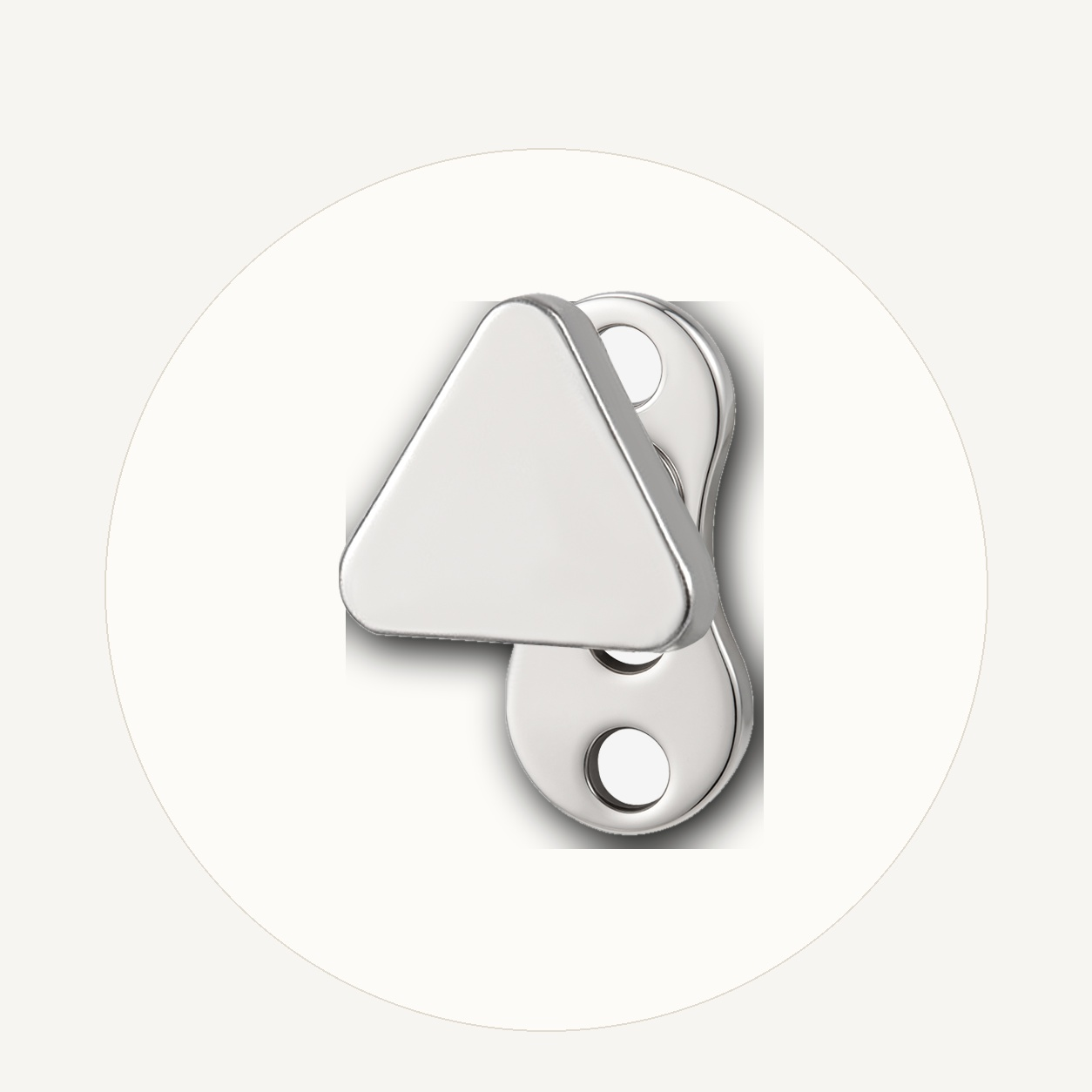 Implant Grade Titanium - Dermal - Silver - 14G (1.6 x 2 mm) - styling view