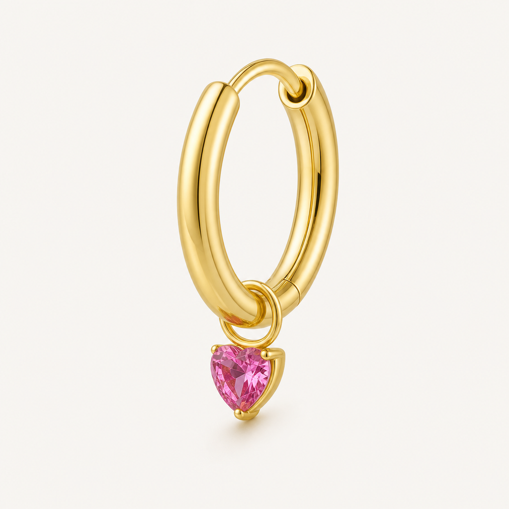 Implant Grade Titanium - Earring - Gold - PKCZ - 20G (0.8 x 10 mm) - product view