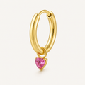 Implant Grade Titanium - Earring - Gold - PKCZ - 20G (0.8 x 10 mm) - product view