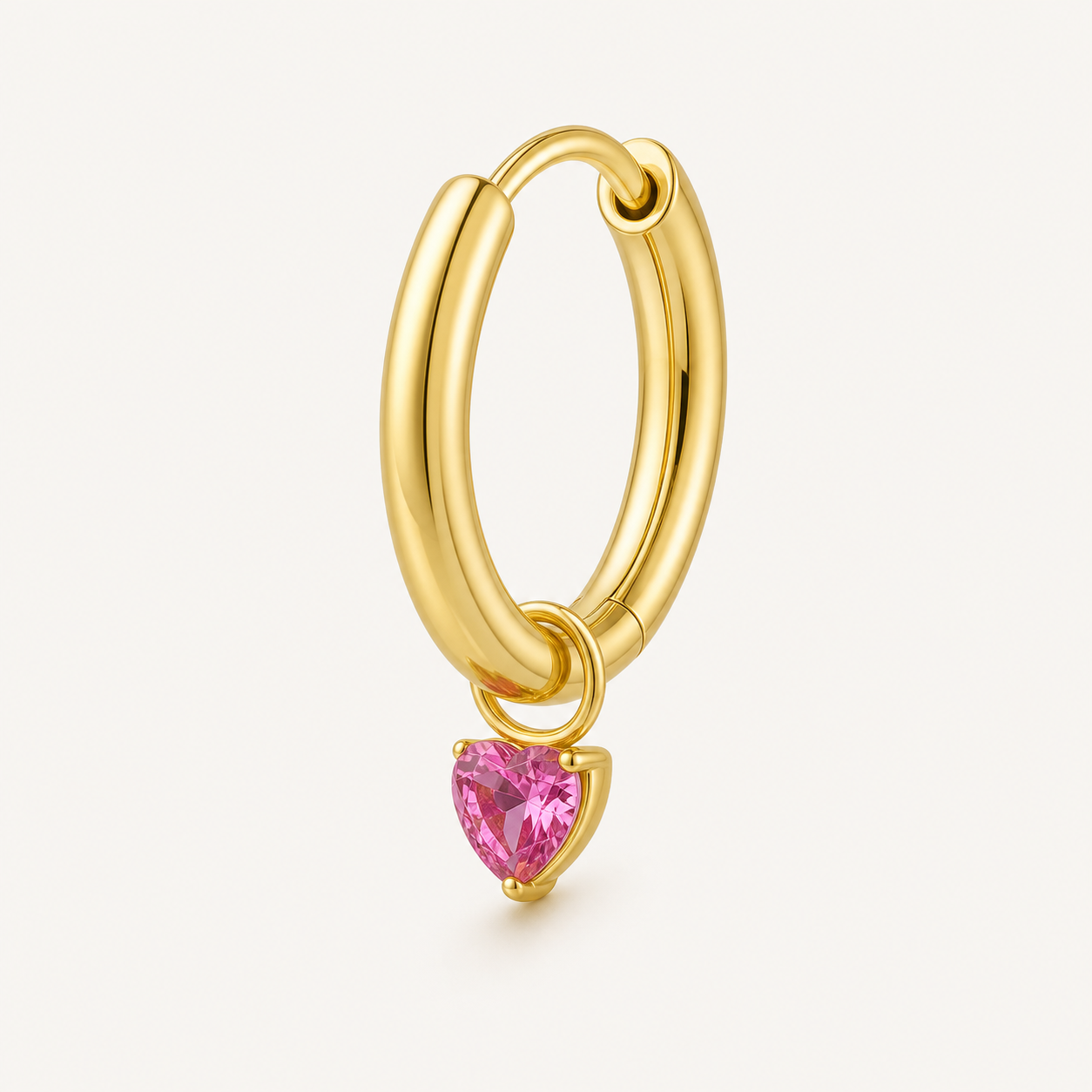 Implant Grade Titanium - Earring - Gold - PKCZ - 20G (0.8 x 10 mm) - product view