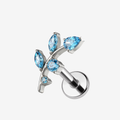 Implant Grade Titanium - Flat Back - Silver - ABCZ - 16G (1.2 x 8+4 mm) - product view