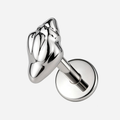 Implant Grade Titanium - Flat Back - Silver - 18G (1.0 x 6+4 mm) - product view