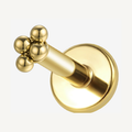 Implant Grade Titanium - Flat Back - Gold - 16G (1.2 x 6 mm) - product view