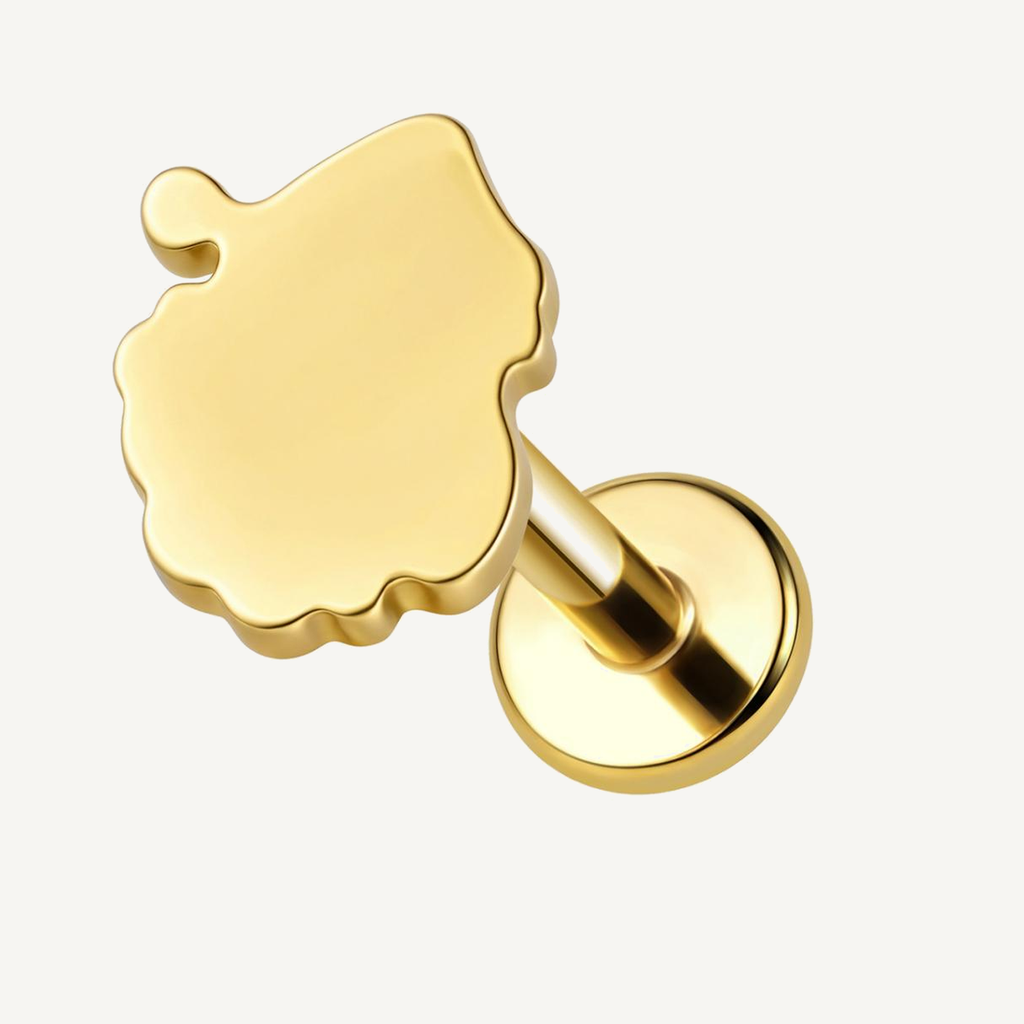 Implant Grade Titanium - Flat Back - Gold - 18G (1.0 x 8+5+3 mm) - product view