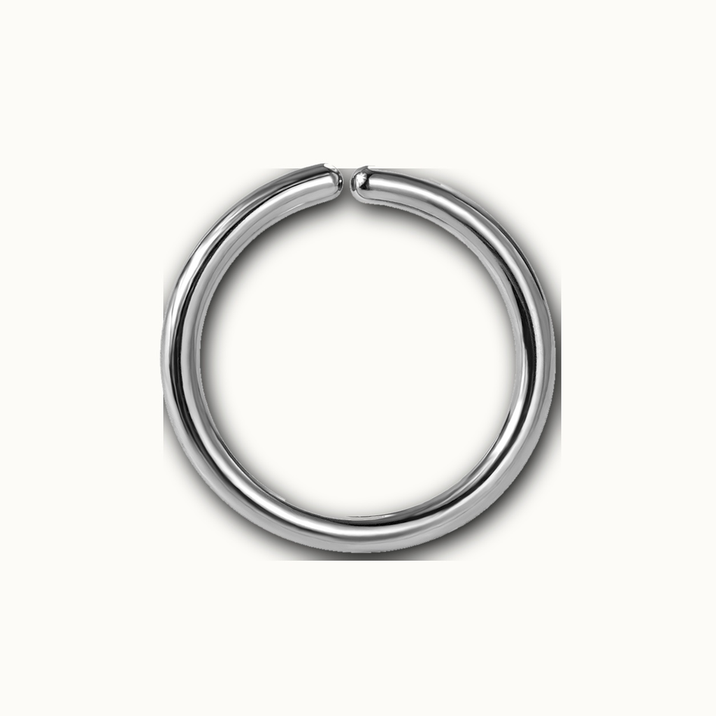 Implant Grade Titanium - Hoop - Silver - 20G (0.8 x 8 mm) - detail view