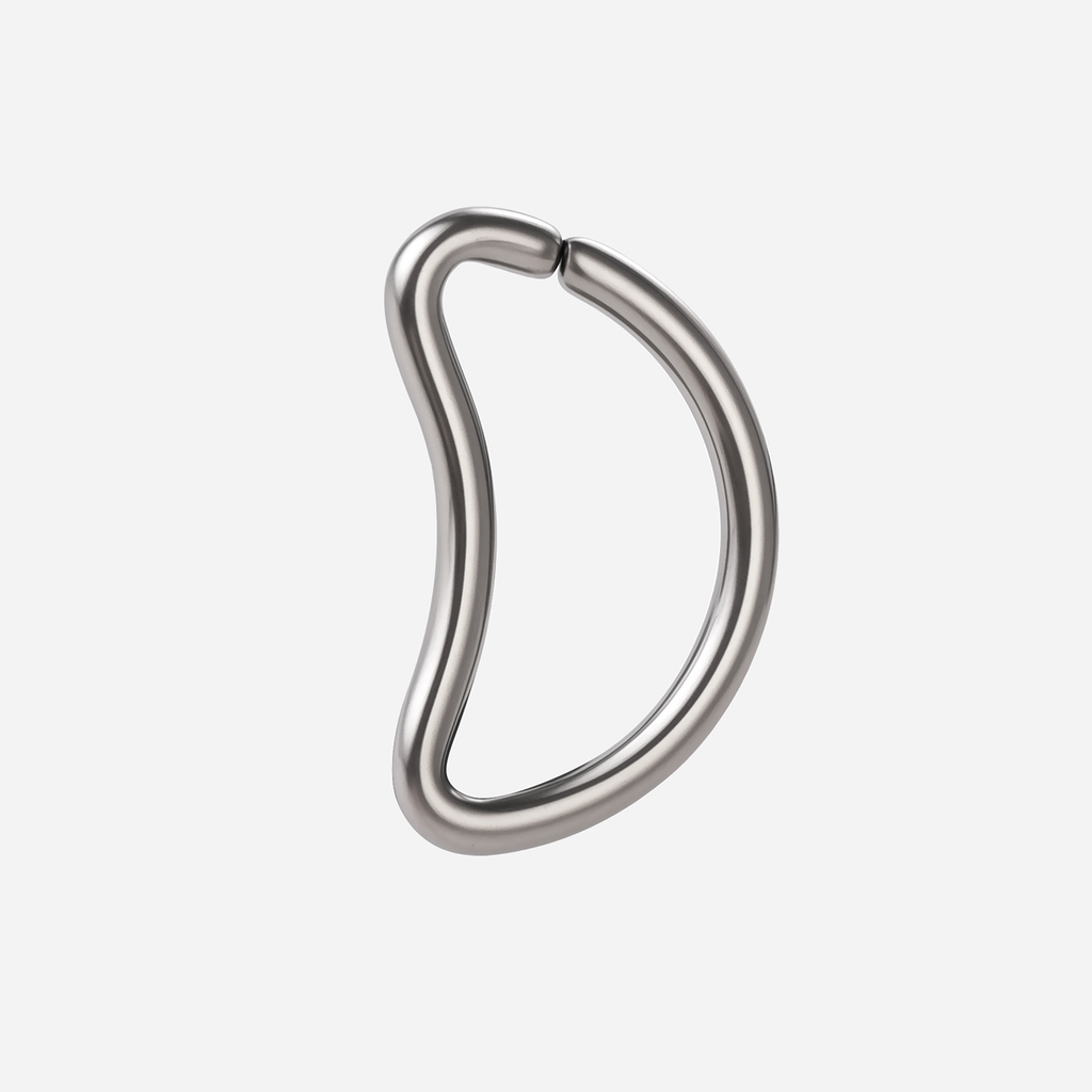 Implant Grade Titanium - Hoop - Silver - 16G (1.2 x 10 mm) - product view