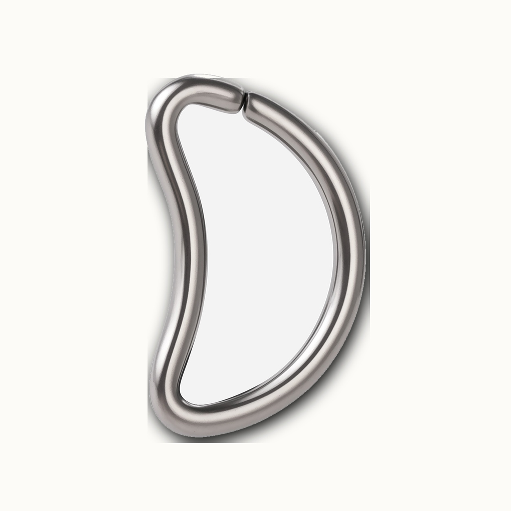 Implant Grade Titanium - Hoop - Silver - 16G (1.2 x 10 mm) - detail view