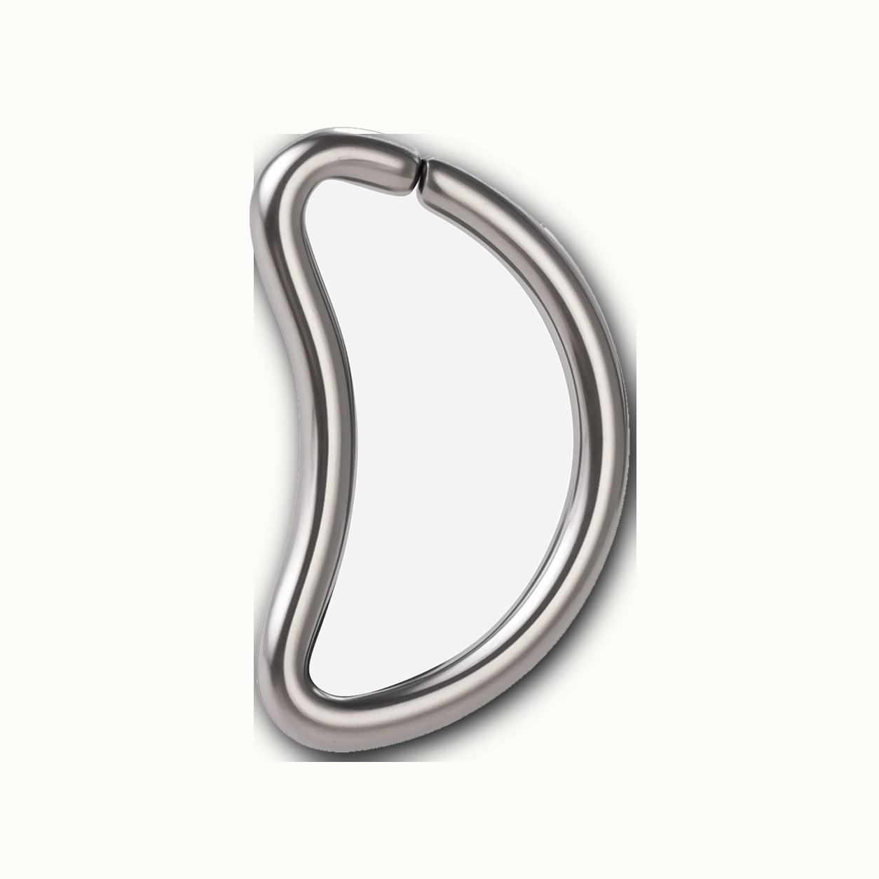 Implant Grade Titanium - Hoop - Silver - 16G (1.2 x 10 mm) - detail view