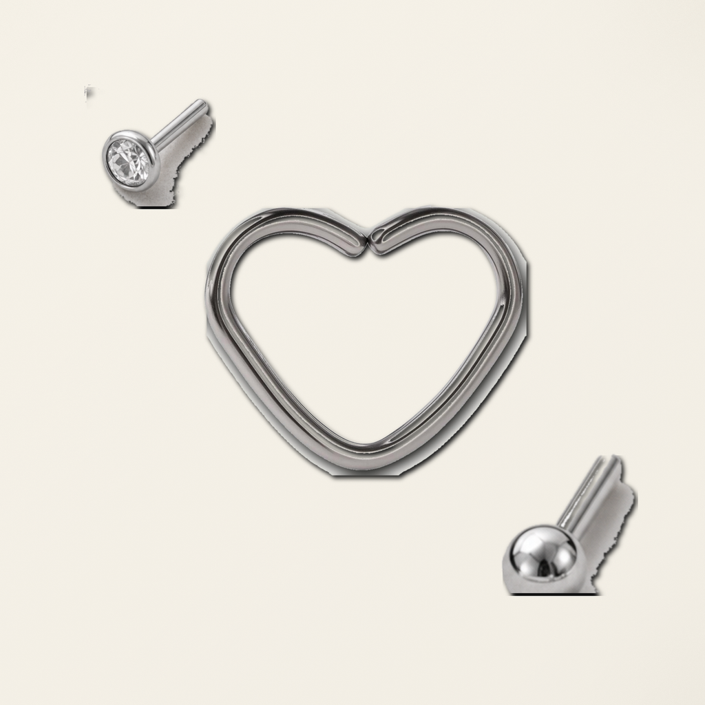 Implant Grade Titanium - Hoop - Silver - 16G (1.2 x 10 mm) - styling view