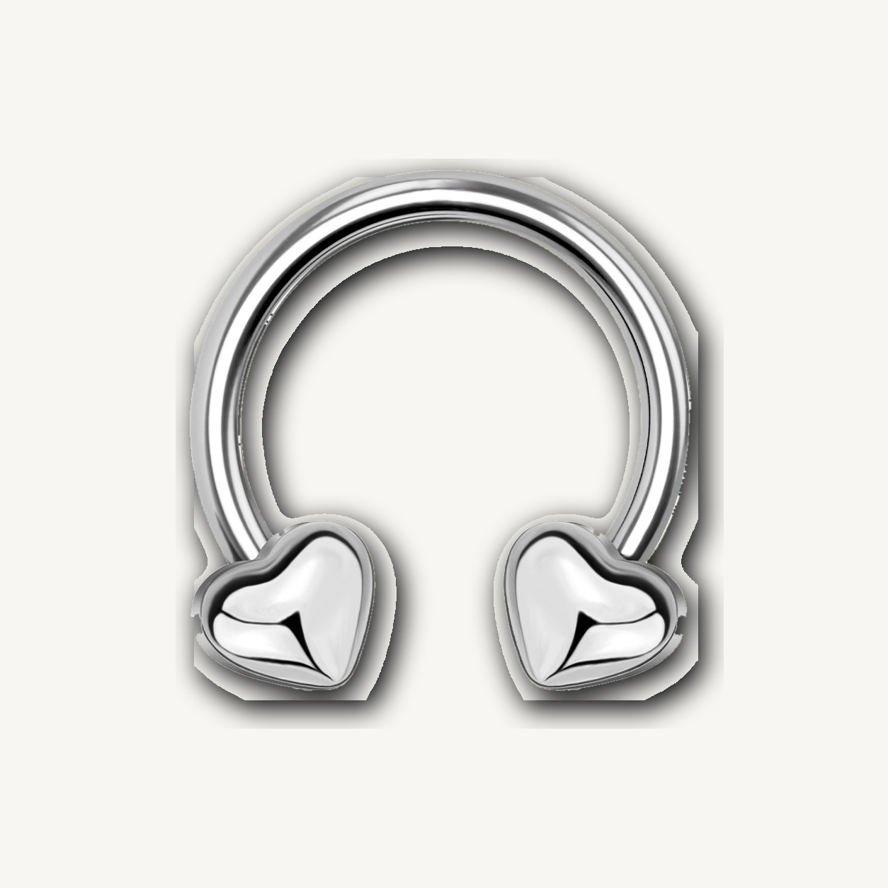 Implant Grade Titanium - Horseshoe - Silver - 16G (1.2 x 10 mm) - product view
