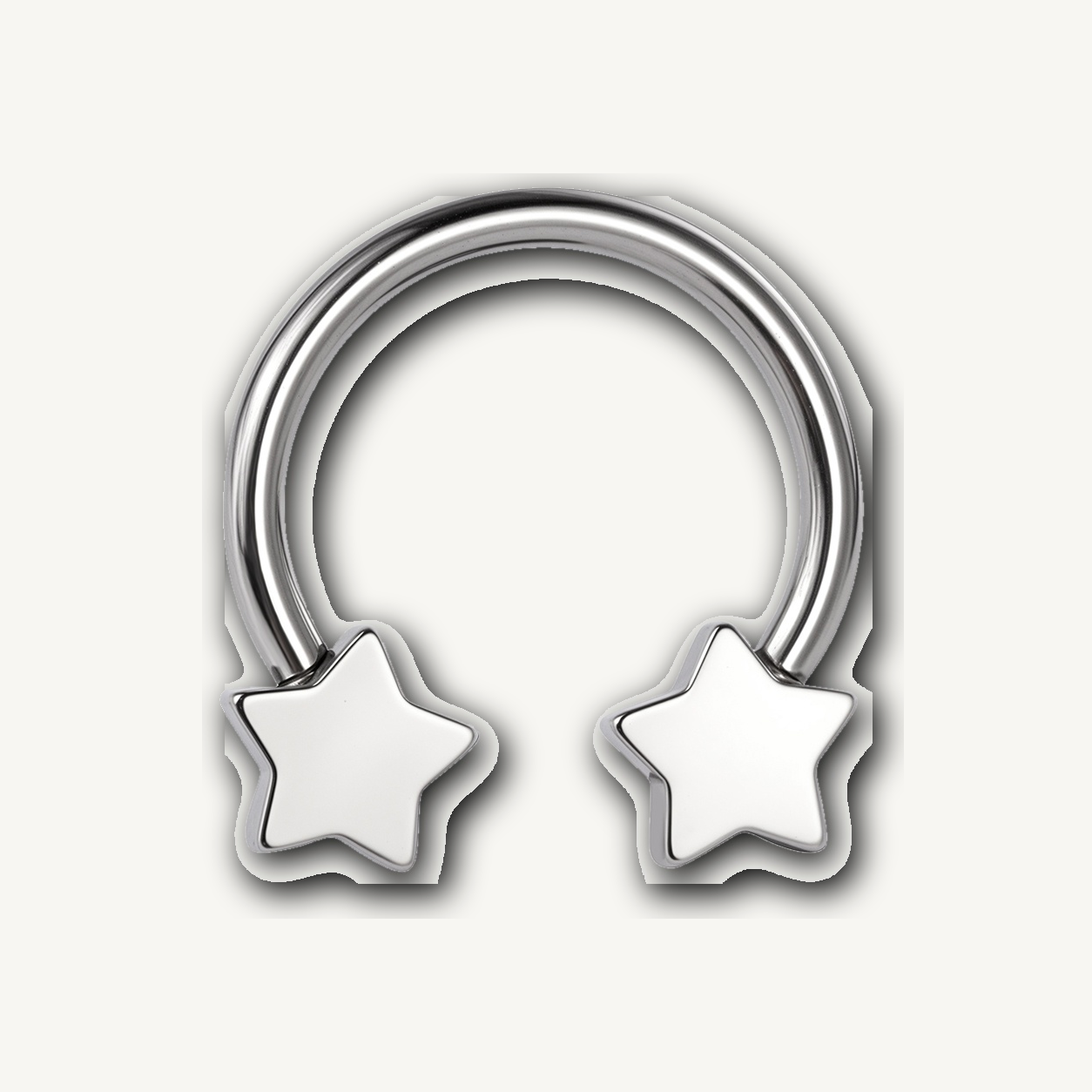 Implant Grade Titanium - Horseshoe - Silver - 16G (1.2 x 10 mm) - product view