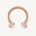 Implant Grade Titanium - Horseshoe - Rose Gold - ABCZ - 18G (1.0 x 8 mm) - product view