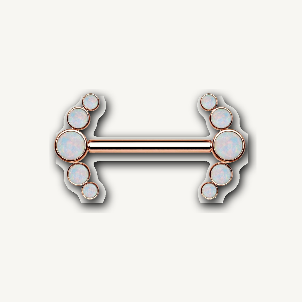 Implant Grade Titanium - Nipple Ring - Rose Gold - OP17 - 14G (1.6 x 14 mm) - product view