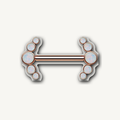 Implant Grade Titanium - Nipple Ring - Rose Gold - OP17 - 14G (1.6 x 14 mm) - product view