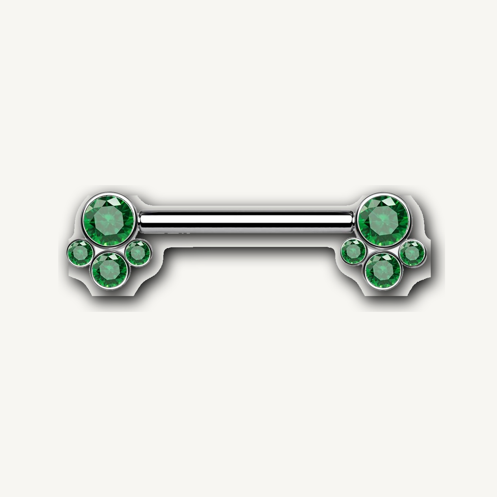 Implant Grade Titanium - Nipple Ring - Silver - GRCZ - 14G (1.6 x 14 mm) - product view