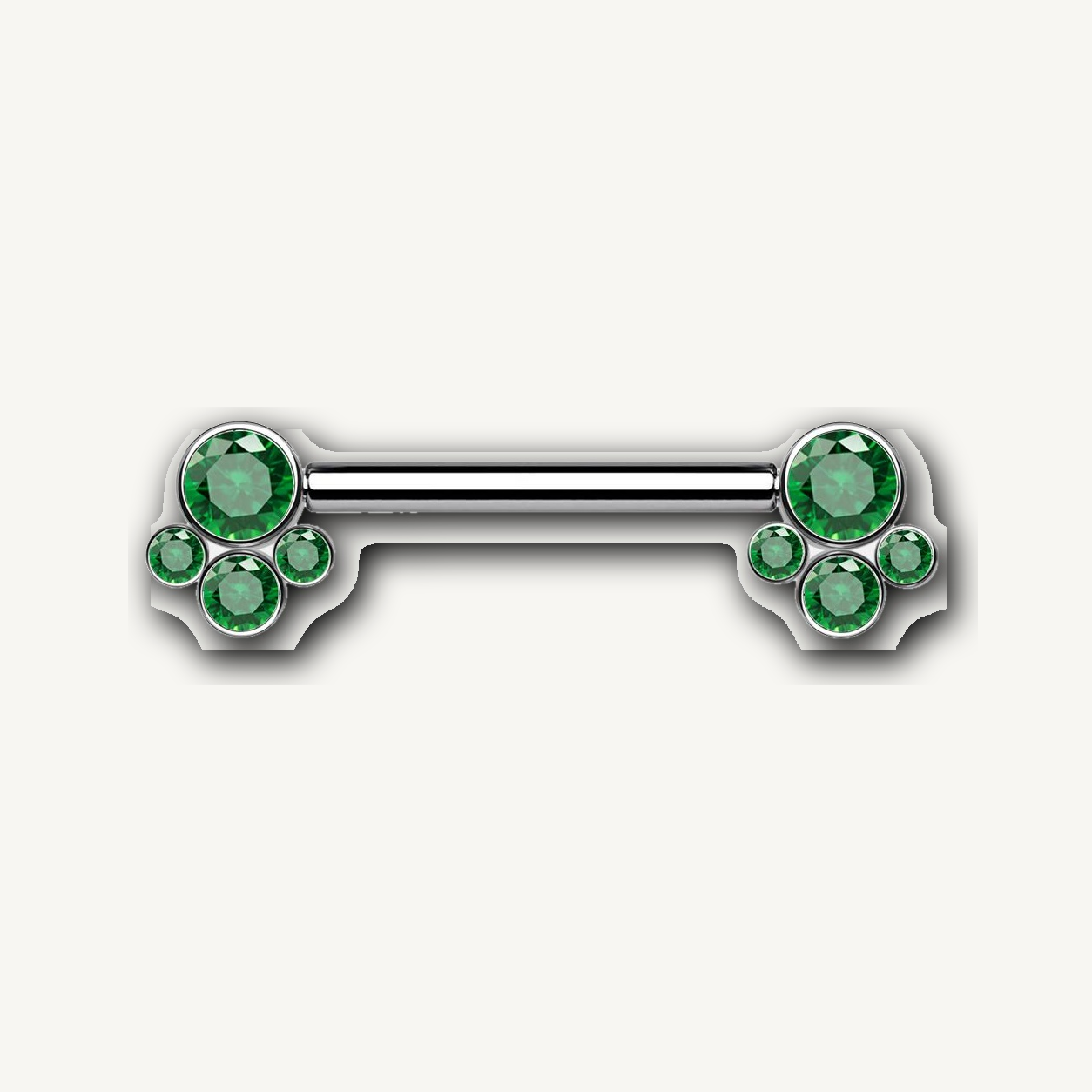 Implant Grade Titanium - Nipple Ring - Silver - GRCZ - 14G (1.6 x 14 mm) - product view