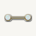 Implant Grade Titanium - Nipple Ring - Gold - OP17 - 14G (1.6 x 16+5+5 mm) - product view