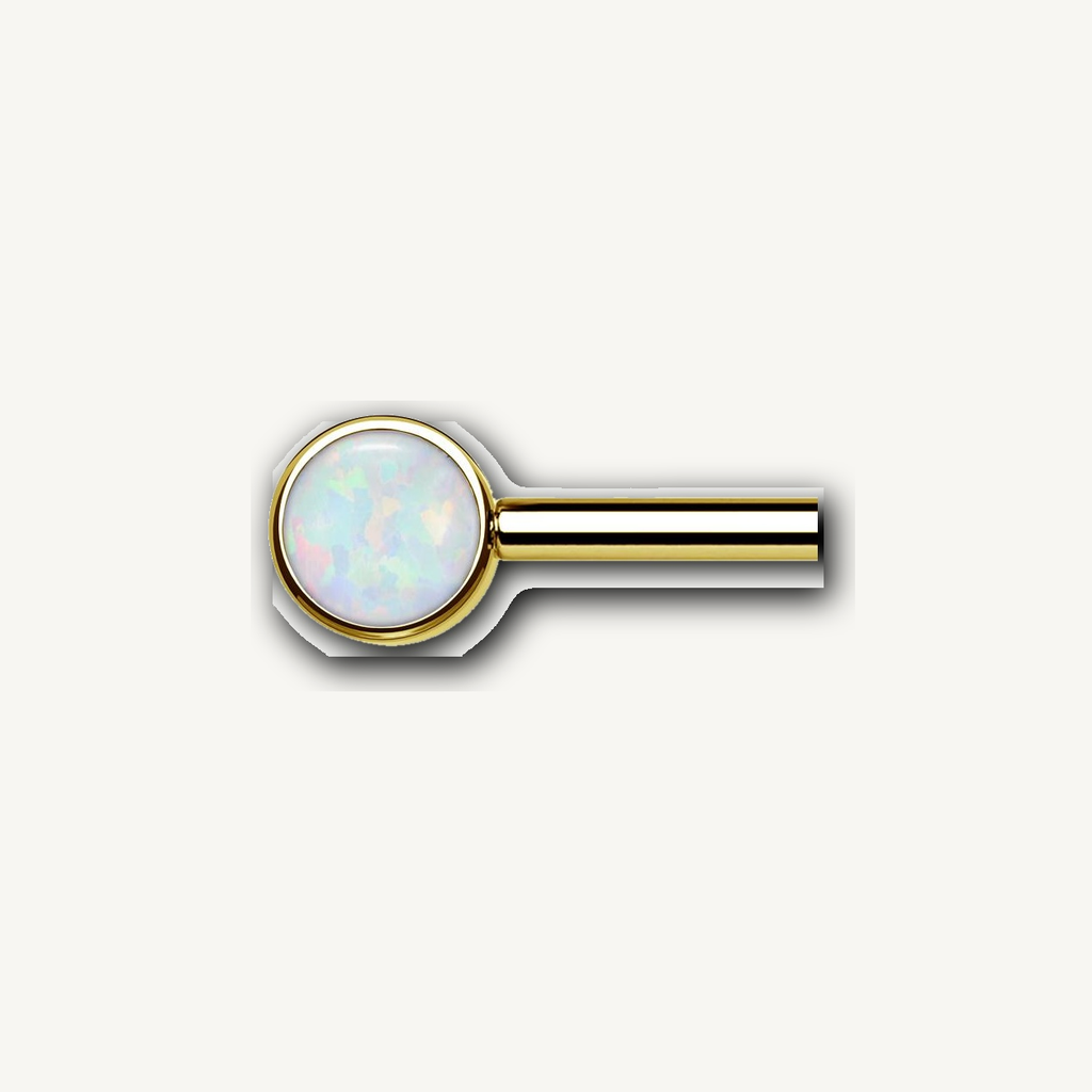 Implant Grade Titanium - Nipple Ring - Gold - OP17 - 14G (1.6 x 16+5+5 mm) - detail view