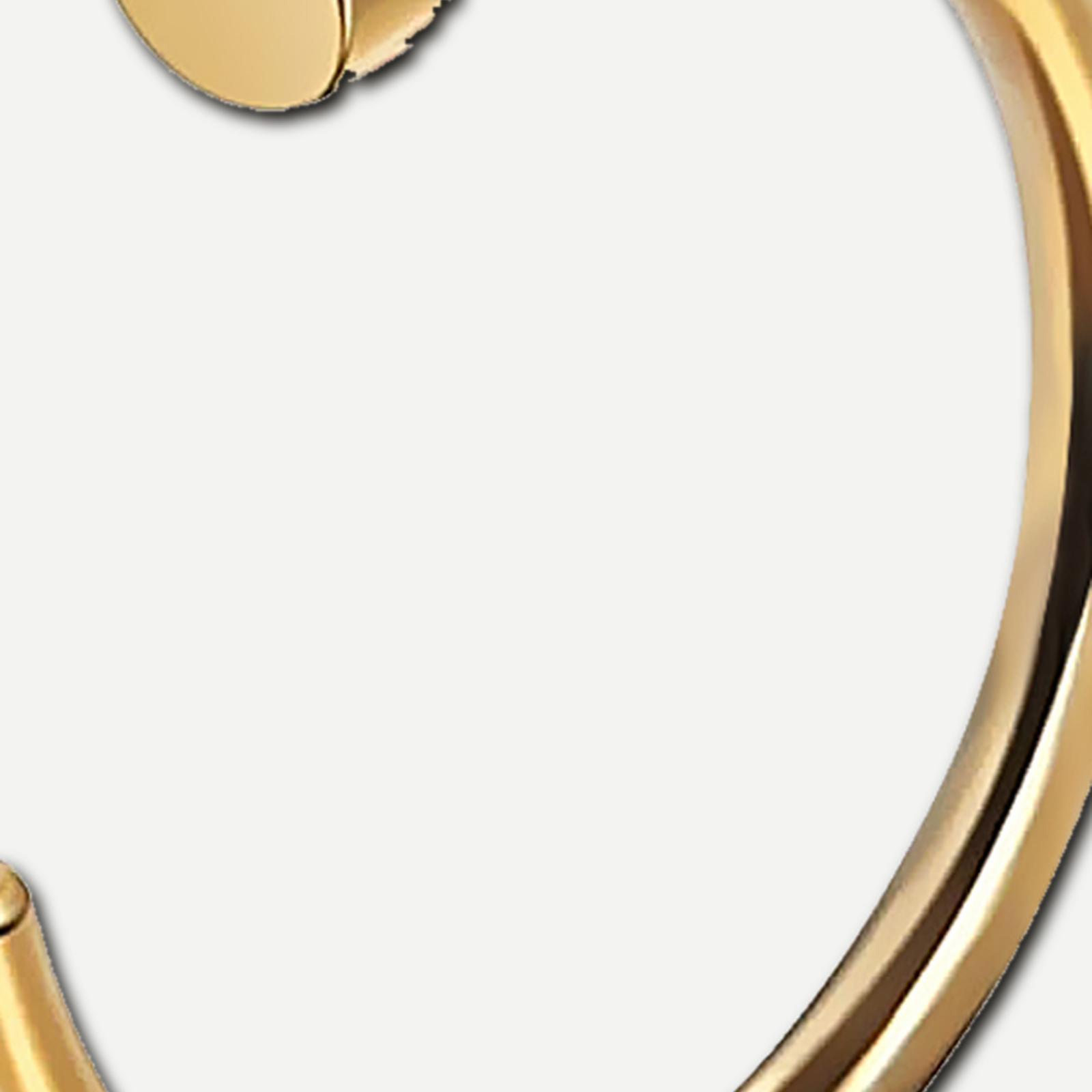 Implant Grade Titanium - Nose Stud / Nose Ring - Gold - 18G (1.0 x 8 mm) - detail view