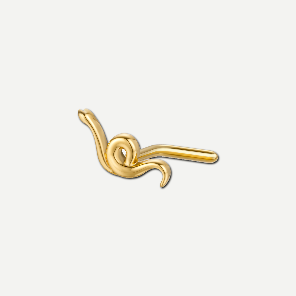 Implant Grade Titanium - Nose Stud / Nose Ring - Gold - 20G (0.8 x 7 mm) - product view